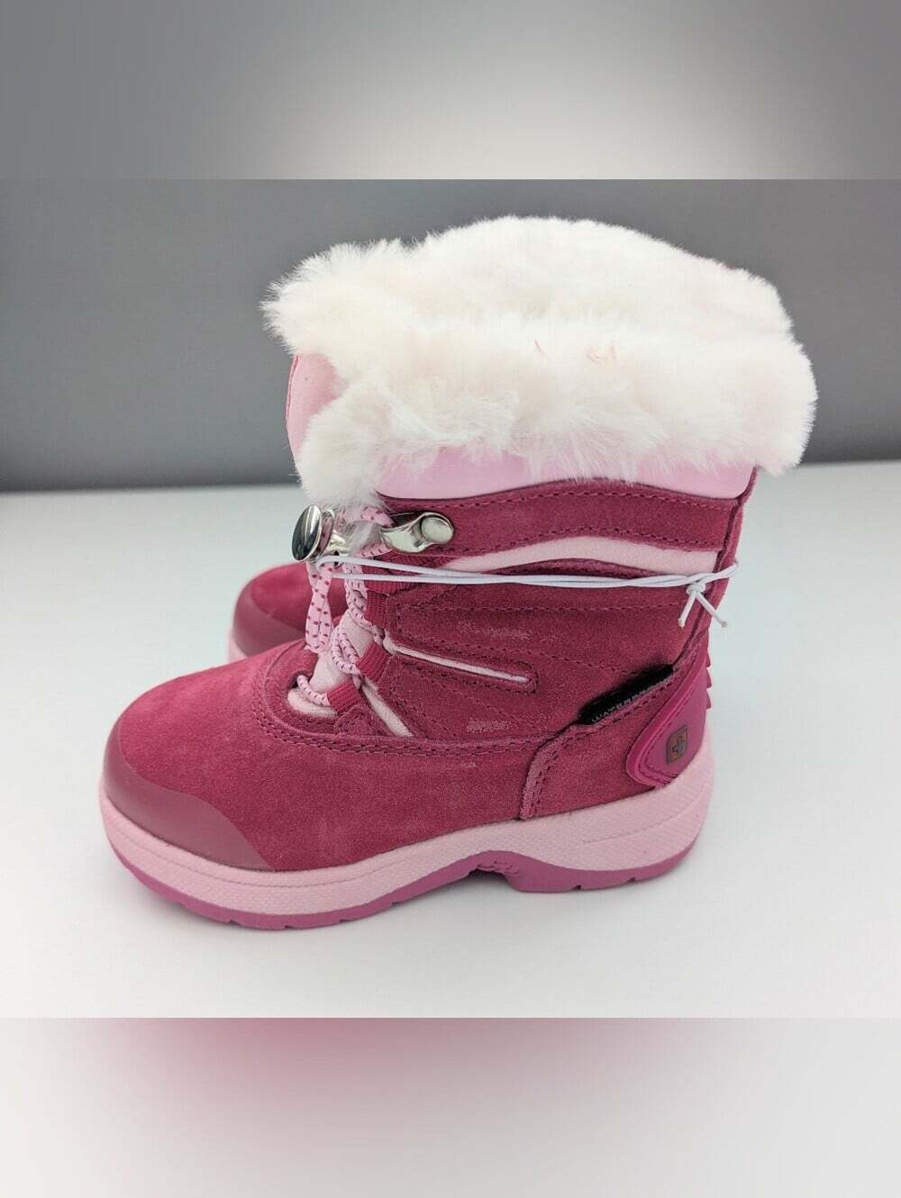 NWT Swiss Tech Girls' (Sz 10) Suede Waterproof Winter Snow Boots w/Faux Fur Cuff - Picture 3 of 16